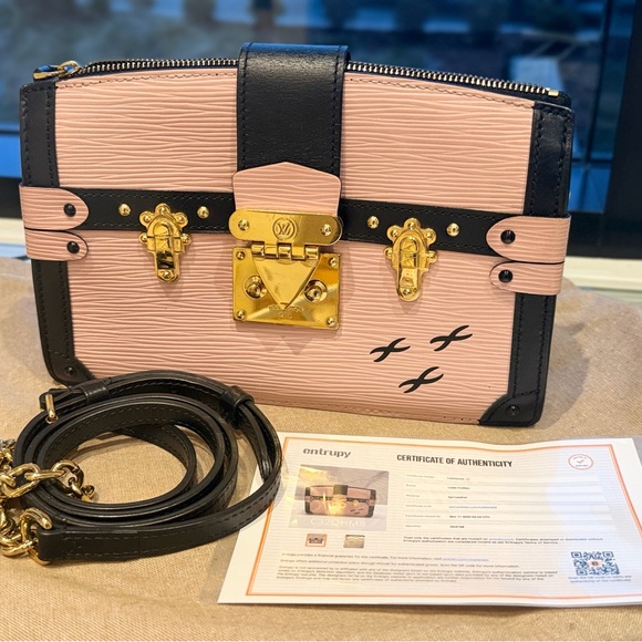 Louis Vuitton Pink and Black Petite Trunk Bag - Picture 7 of 14